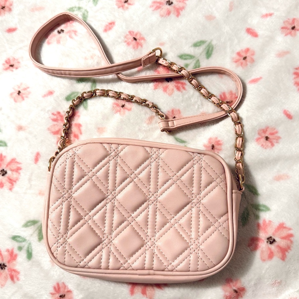 Forever 21 Blush Quilted Crossbody Bag